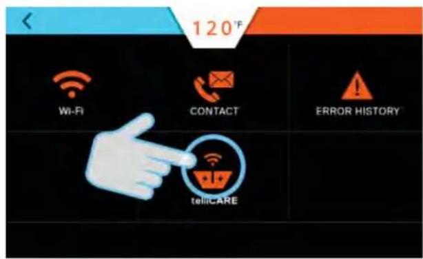 120°F Wi-Fi CONTACT ERROR HISTORY tellicARE