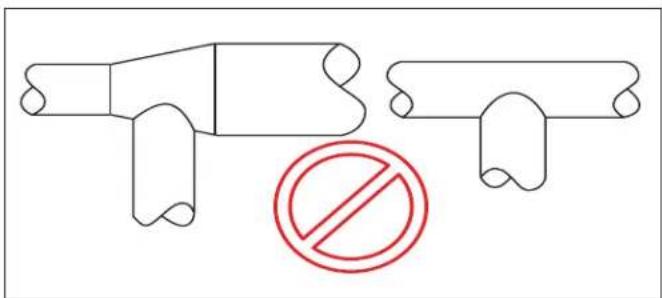 Simple line drawing of a gun with two ribbons and a prohibition symbol (no text or labels)