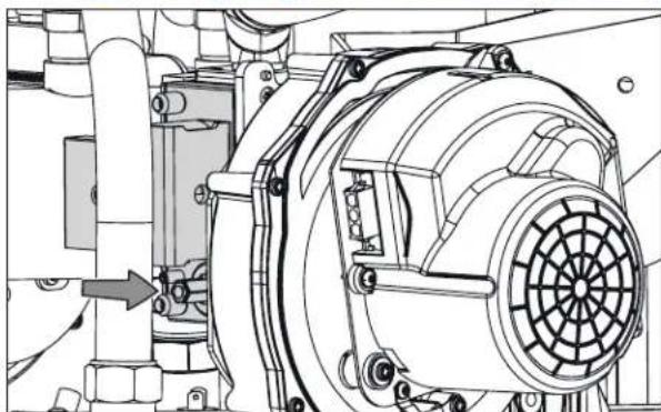 Technical line drawing of an electric motor assembly with no visible text or symbols