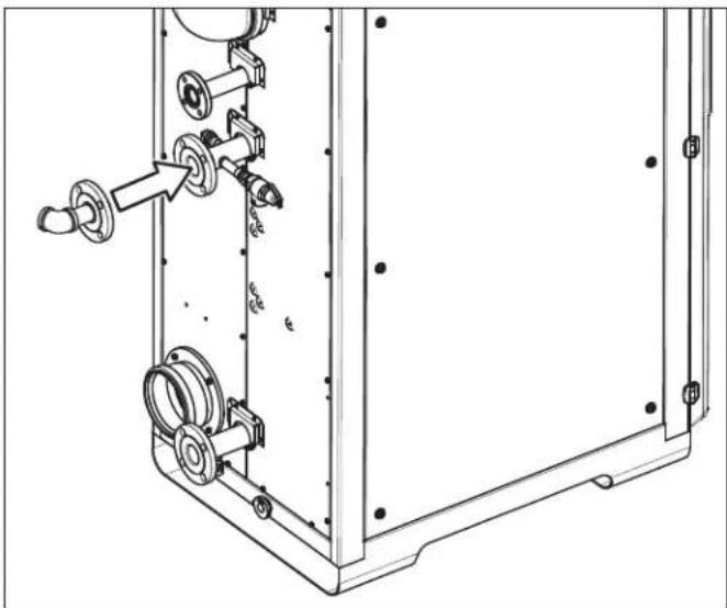 Technical line drawing of a mechanical assembly with no visible text or symbols