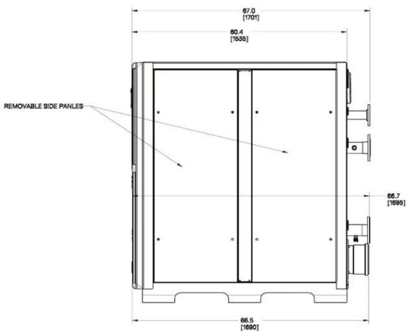 67.0 [1701] 60.4 [1635] REMOVABLE SIDE PANLES 66.7 [1695] 66.5 [1690]