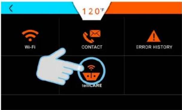 120°F Wi-Fi CONTACT ERROR HISTORY tellicARE