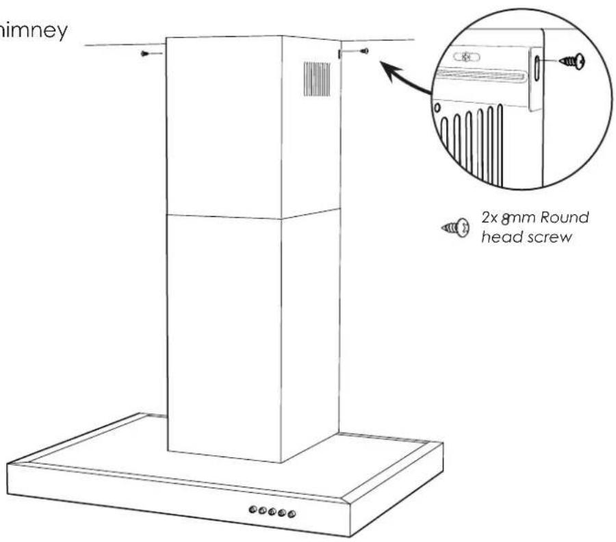 himney 2x 8mm Round head screw