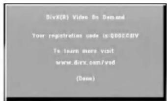 DivX(R) Video Do Demand Your registrations code is: SDBECBIV To learn more visit www.divx.com/vsd (Dose)