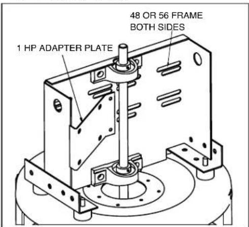 1 HP ADAPTER PLATE 48 OR 56 FRAME BOTH SIDES