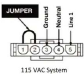JUMPER Ground Neutral Line 1 1 2 3 4 5 115 VAC System