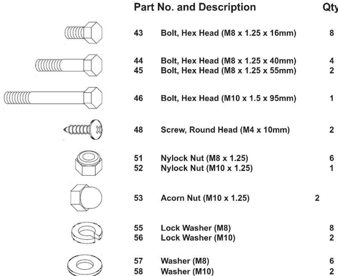 Stamina 1215 - HARDWARE IDENTIFICATION CHART - 4