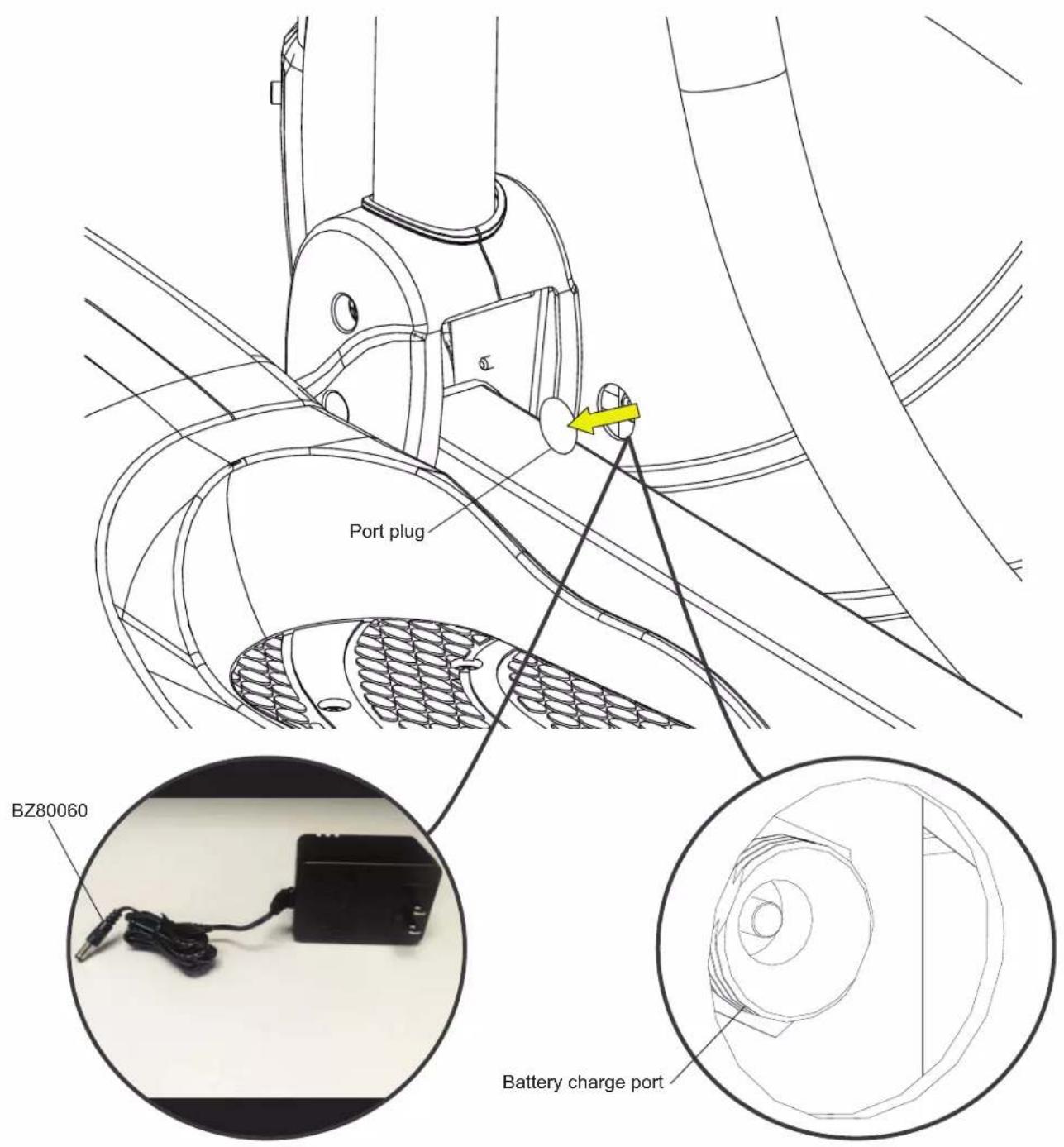 Port plug BZ80060 Battery charge port