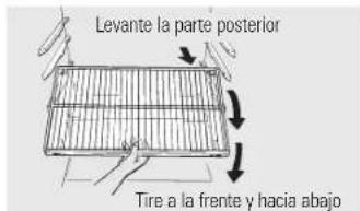Levante la parte posterior Tire a la frente y hacia abajo
