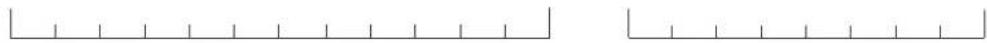 Two identical horizontal lines with tick marks, no text or symbols present