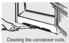 Cleaning the condenser coils.