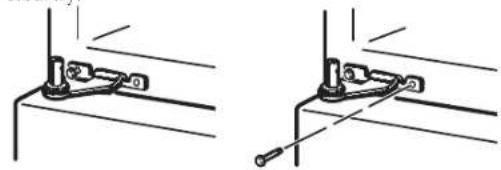Pure mechanical assembly diagram showing two configurations with no text, numbers, or symbols