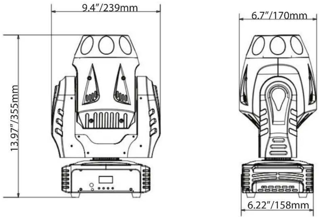 Eliminator Lighting Stealth Spot - DMX TRAITS: 15 CHANNELS - 2