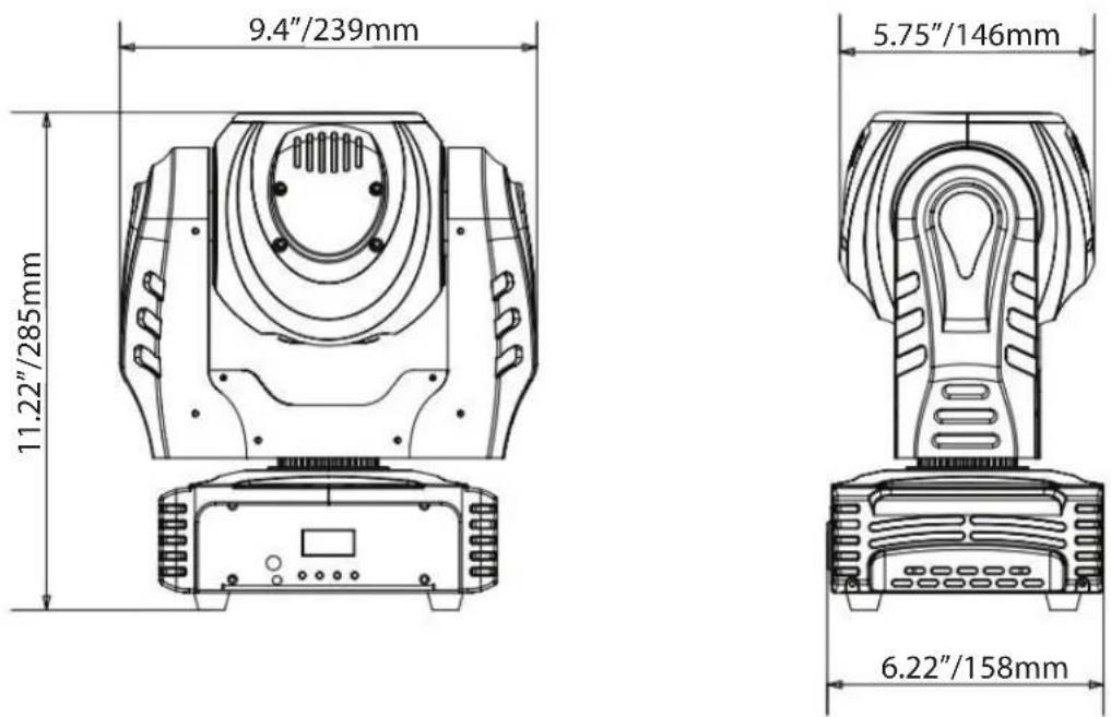 Eliminator Lighting Stealth Beam - DMX TRAITS: 16 CHANNELS - 2