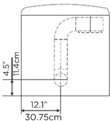 4.5" 11.4cm 12.1" 30.75cm