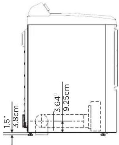 1.5" 3.8cm 3.64" 9.25cm