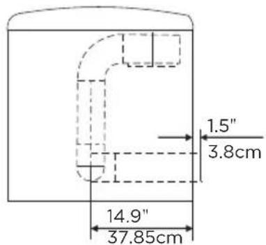 1.5" 3.8cm 14.9" 37.85cm