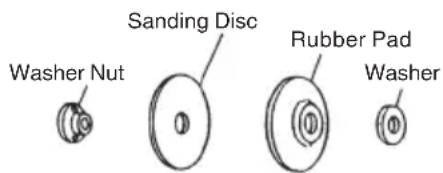Washer Nut Sanding Disc Rubber Pad Washer