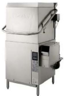 Exterior view of a stainless steel industrial machine with control panel and side-mounted unit (no visible text or symbols)