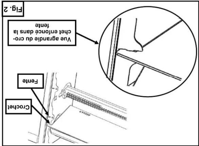 Fing.2 Yue aigrande du cro- chet enforce dans la tene Fence Crouchel