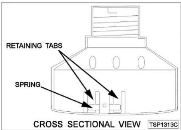 RETAINING TABS SPRING CROSS SECTIONAL VIEW TSP1313C
