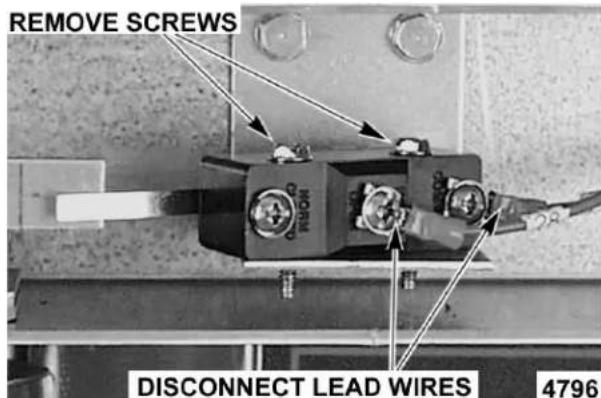 REMOVE SCREWS DISCONNECT LEAD WIRES 4796