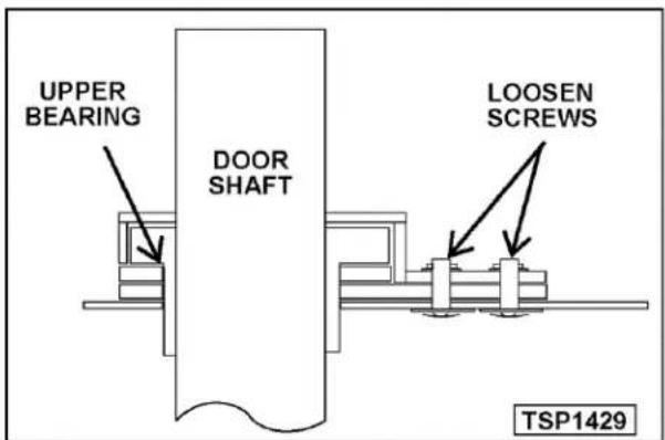 UPPER BEARING DOOR SHAFT LOOSEN SCREWS TSP1429