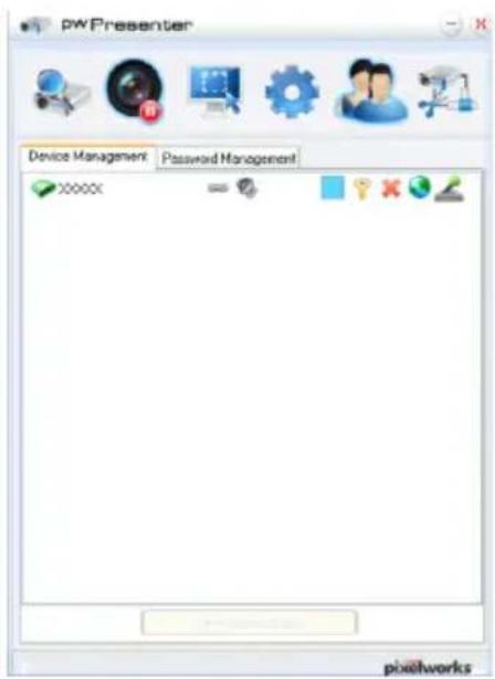 PWPresenter Device Management Password Management X0000x pixelworks