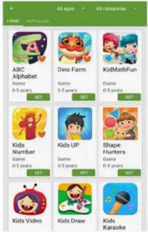 All ages All categories HOME INSTALLED ABC Alphabet Dino Farm KidMathFun Kids Number Kids UP Shape Hunters Kids Video Kids Draw Kids Karaoke