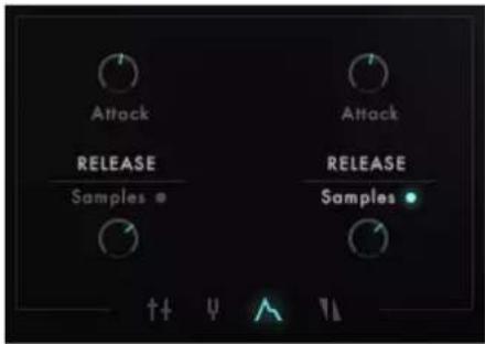 Attack RELEASE Samples ● Attack RELEASE Samples ● ↑↑ 4 A ↑↓