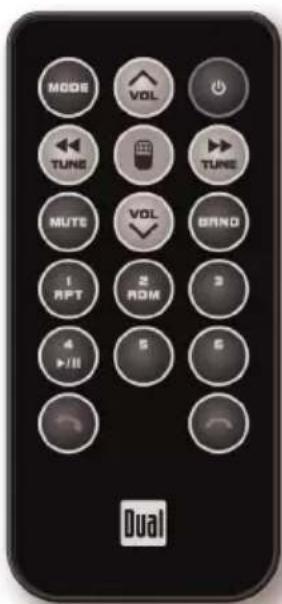 MODE VOL TUNE TUNE MUTE VOL BRND 1 RPT 2 ADM 3 4 P/I 5 6 Dual