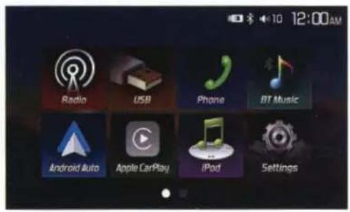 Radio USB Phone BT Music Android Auto Apple CarPlay iPod Settings