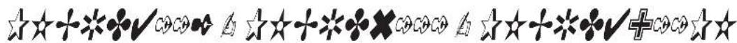 Image containing a series of stylized symbols and text, possibly representing star patterns or symbolic representations.