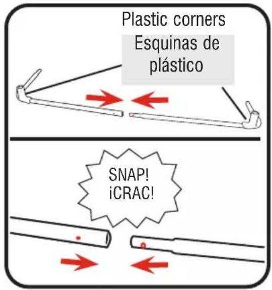 Plastic corners Esquinas de plástico SNAP! iCRAC!