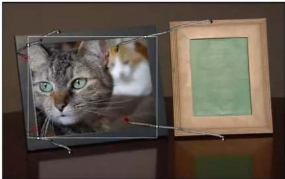 APPLE Motion 5.1 - Use four-corner trackers to pin a foreground object to a background element - 4