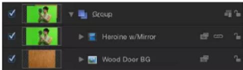 Group Heroine w/Mirror Wood Door BG