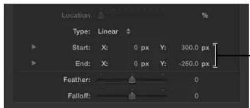 Location Type: Linear Start: X: 0 px Y: 300.0 px End: X: 0 px Y: -250.0 px Feather: 0 Falloff: 0