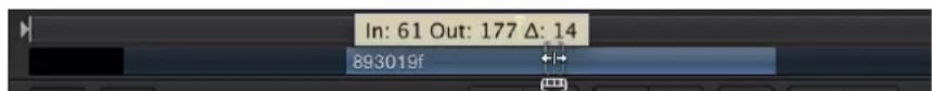 APPLE Motion 5.1 - Slip a video clip (or other multiframe object) in the mini-Timeline - 1