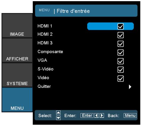 OPTOMA HD87 - Filtre d'entrée - 1