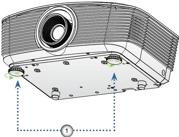 OPTOMA HD87 - Réglage de la hauteur du projecteur - 1