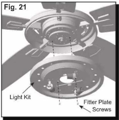 Fig. 21 Light Kit Fitter Plate Screws
