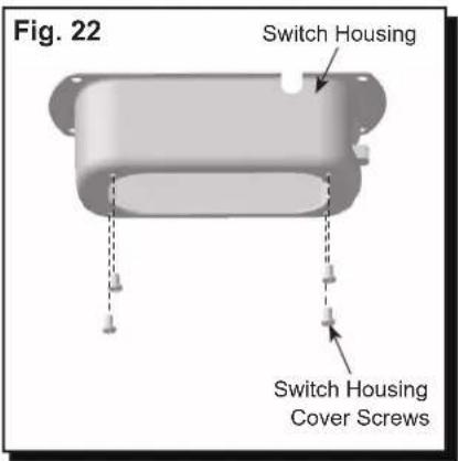 Fig. 22 Switch Housing Switch Housing Cover Screws