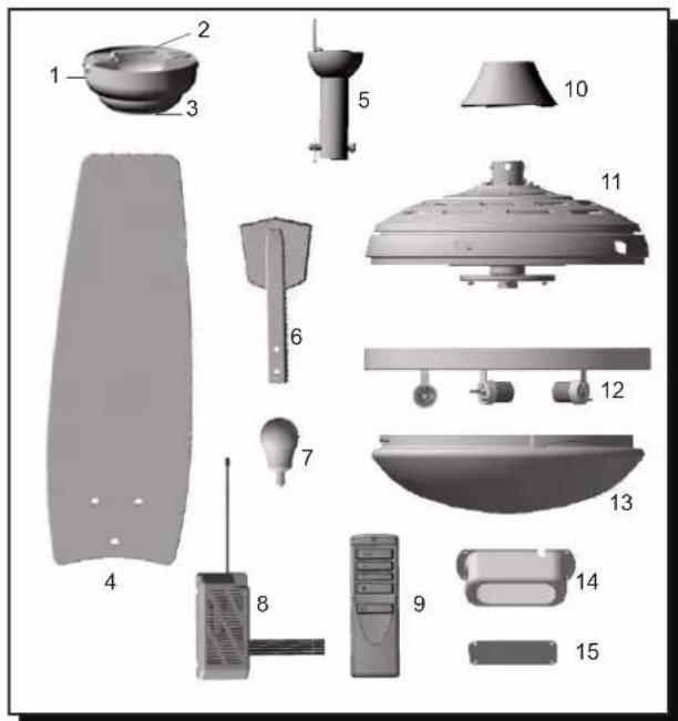 Exploded view diagram of a smart air conditioner with numbered parts for identification