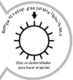 Rampa el s elop a'aa justare lefm os tato (Use un destornillador para hacer el ajuste)