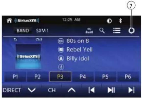 SiriusXM 12:25 AM BAND SXM 1 EQ T4 Ch 8 SiriusXM 80s on 8 Rebel Yell Billy Idol P1 P2 P3 P4 P5 P6 DIRECT CH
