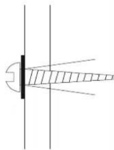 Emerson MS3103 - Whichever type anchors you use, make sure that the diameter of the screw heads is at least 1/4". - 4