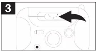 Diagram of a device casing with an arrow indicating direction (no text or symbols)