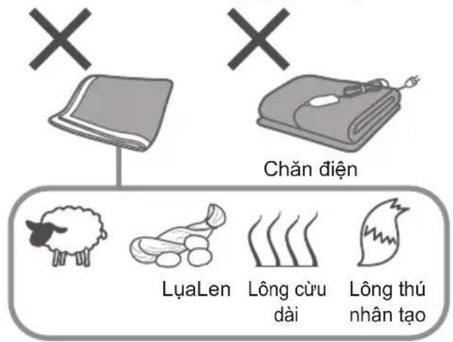 Chăn điện LụaLen Lông cứu dài Lông thú nhân tạo
