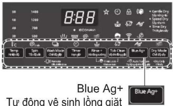 8:88 Blue Ag+ Tự động về sinh lòng giặt