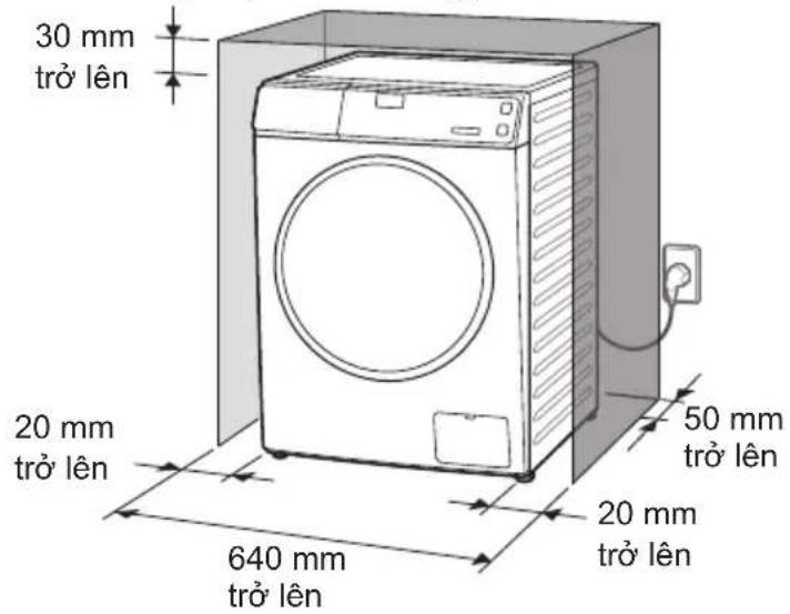 30 mm trở lên 20 mm trở lên 640 mm trở lên 50 mm trở lên 20 mm trở lên